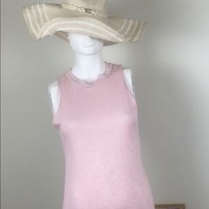 Paper Crane Light Pink Sheer Lined Dress